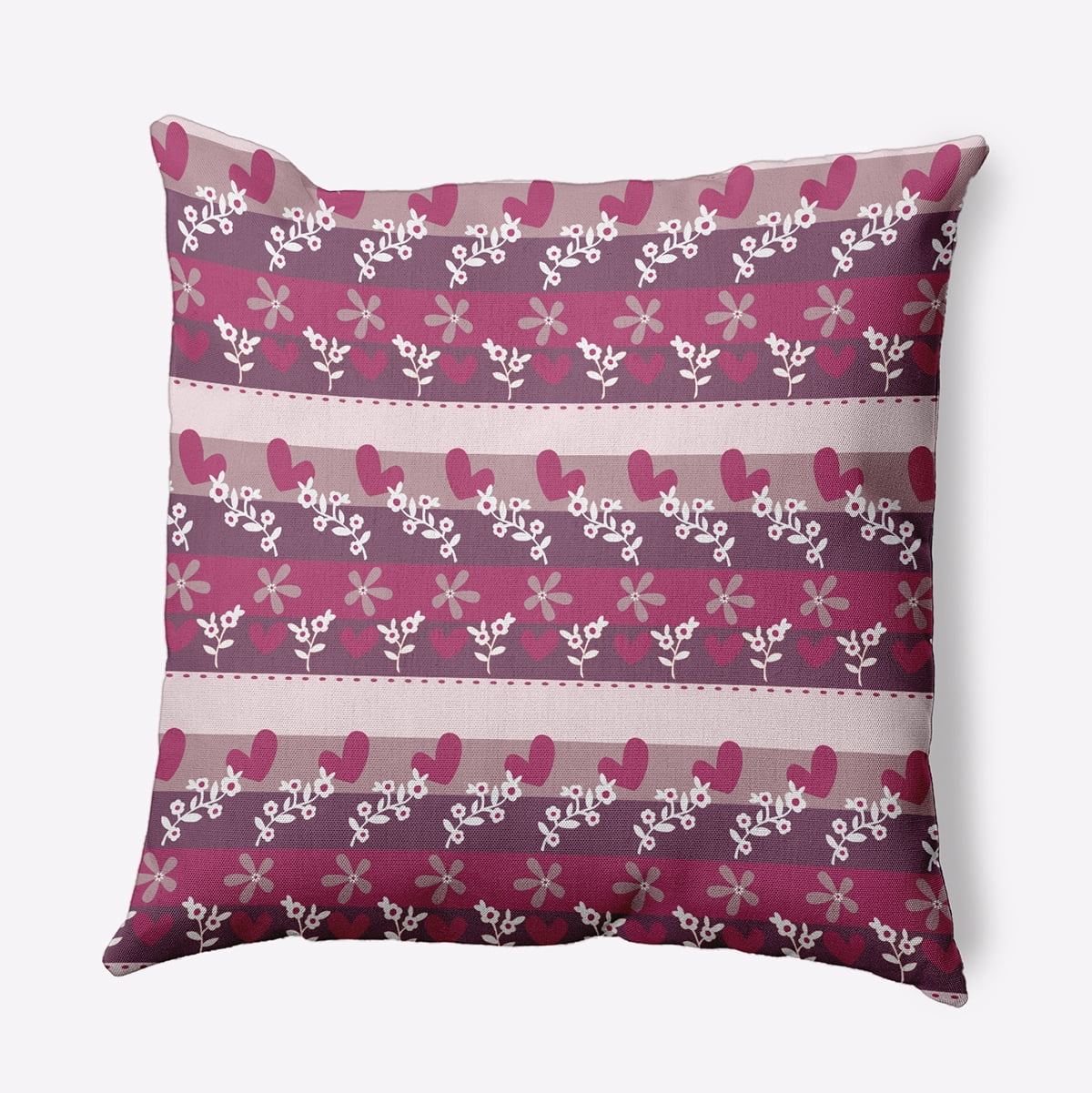 20" x 20" Simply Daisy Love Garden Polyester Indoor/Outdoor Pillow, Blush Qty 1