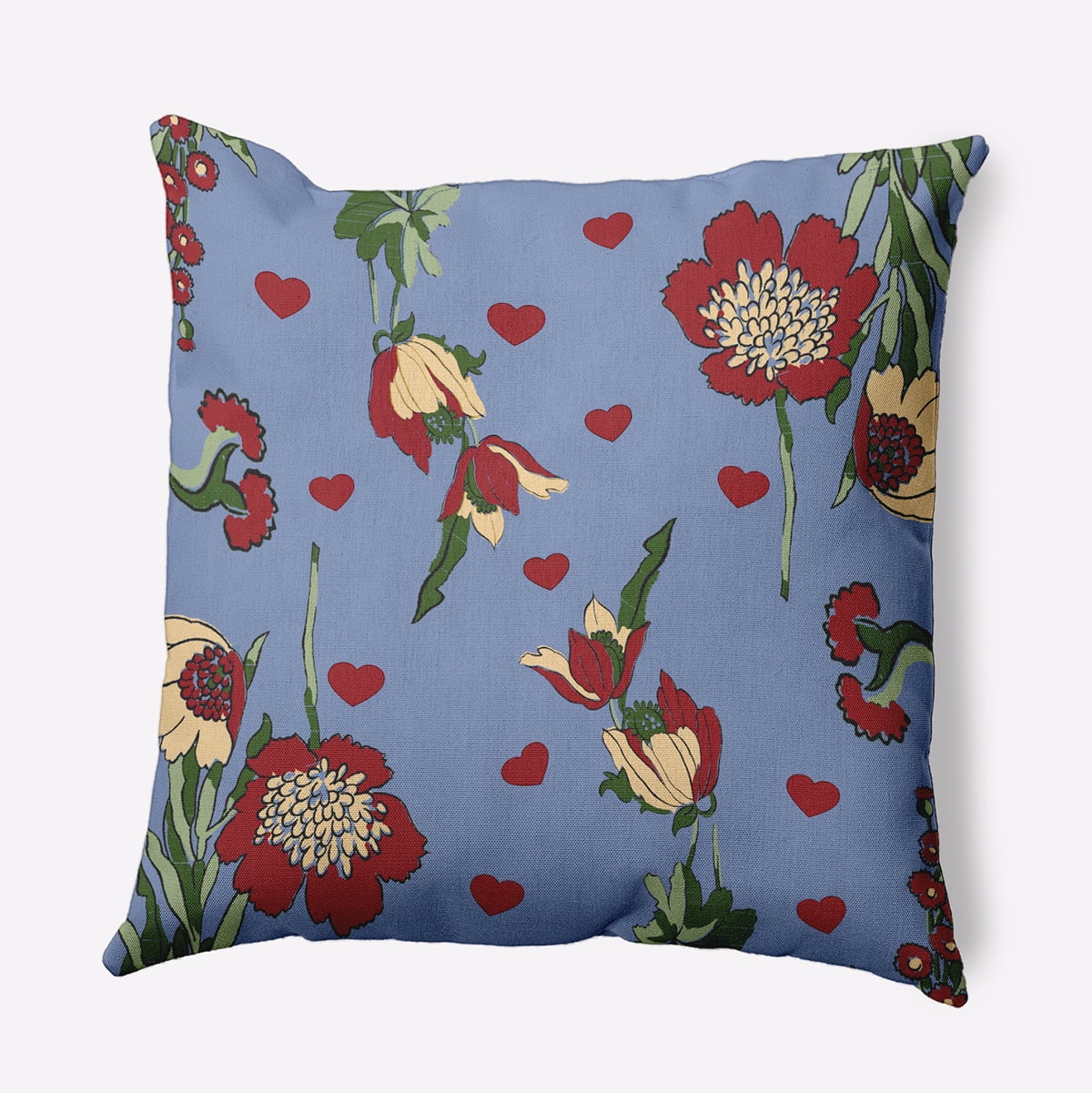 20" x 20" Simply Daisy Love In The Garden Polyester Accent Pillow, Cornflower Qty 1