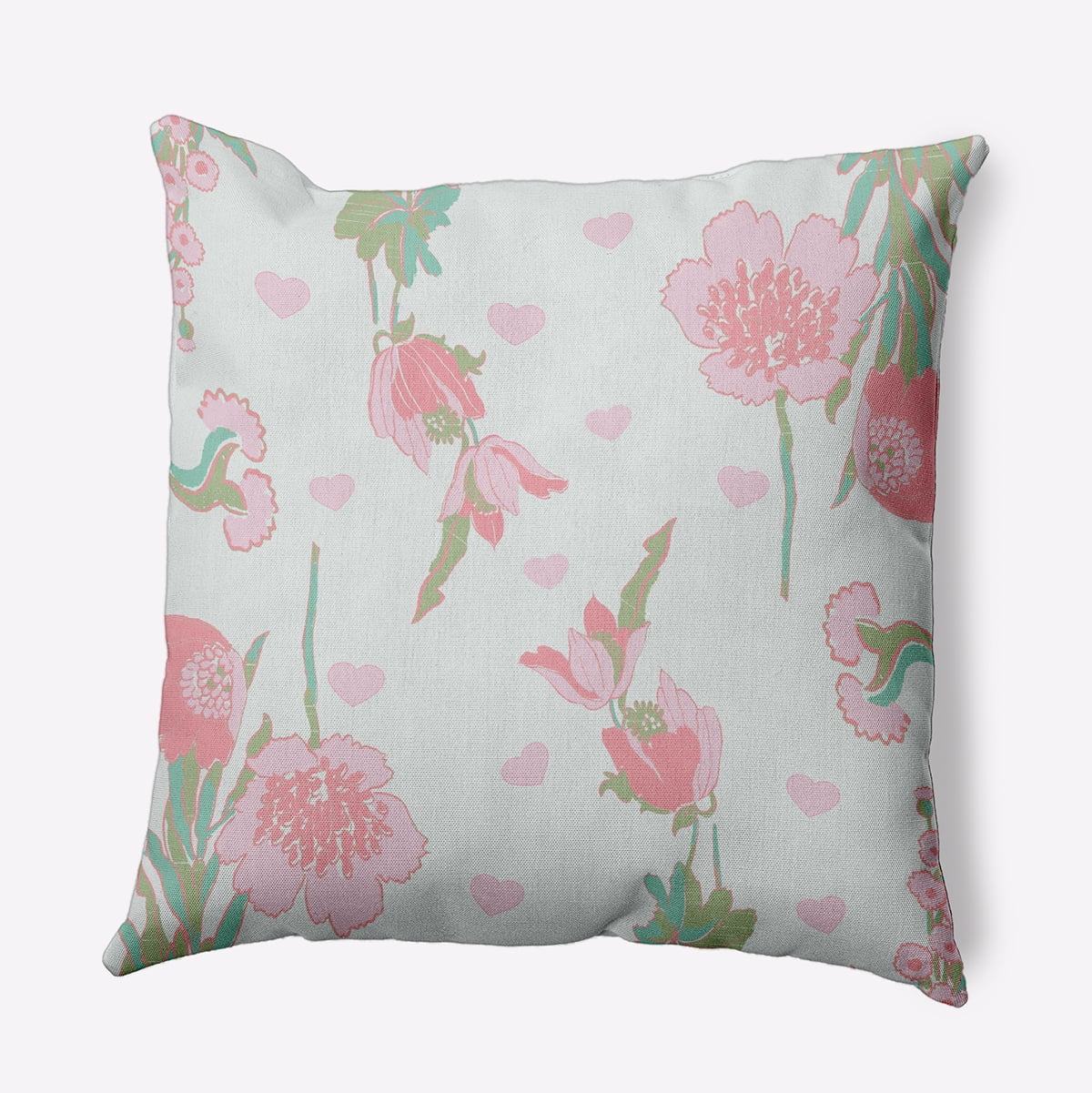 20" x 20" Simply Daisy Love In The Garden Polyester Accent Pillow, Pale Green Qty 1
