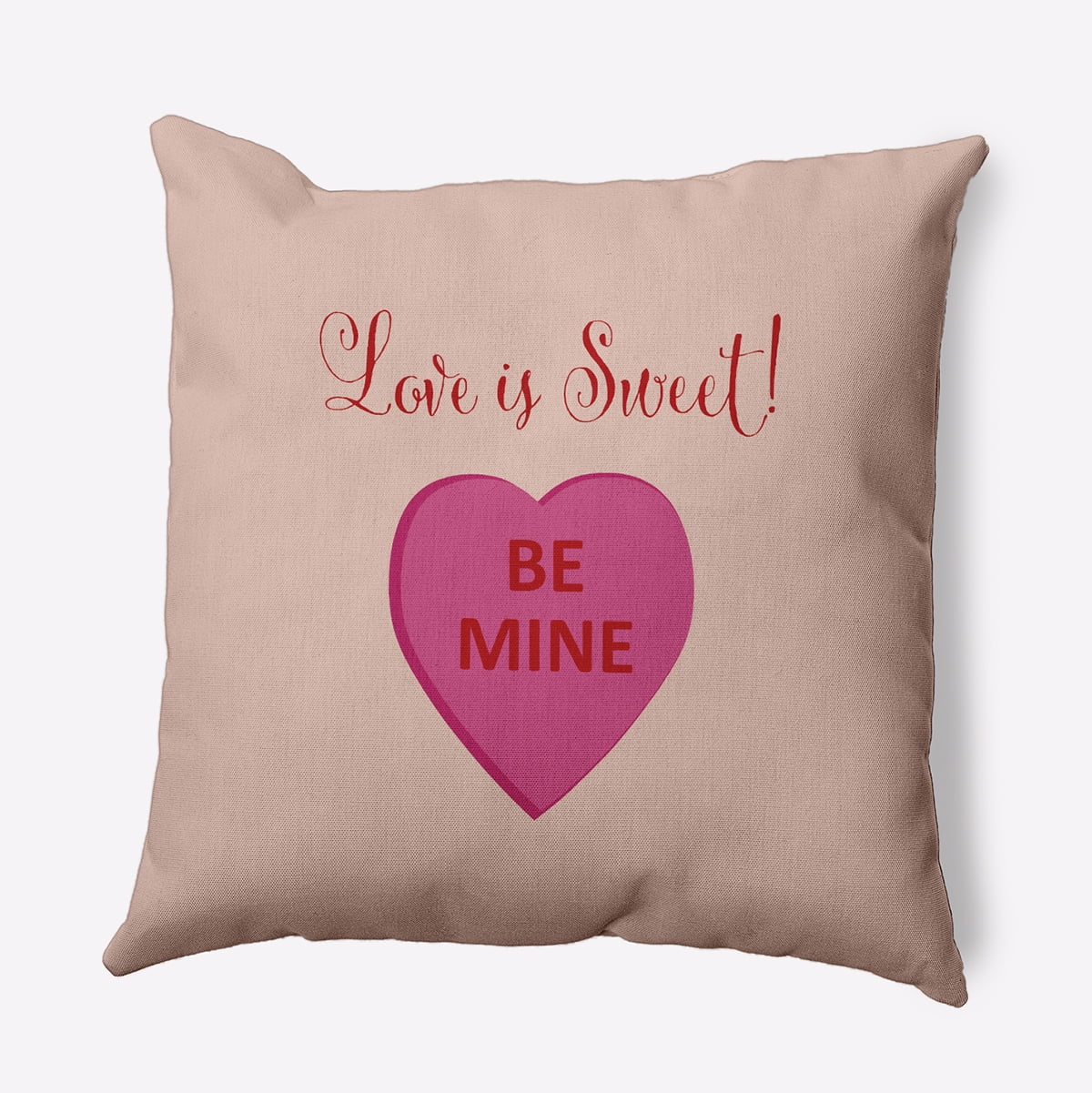 20" x 20" Simply Daisy Love Is Sweet Polyester Indoor/Outdoor Pillow, Sunwashed Brick Qty 1