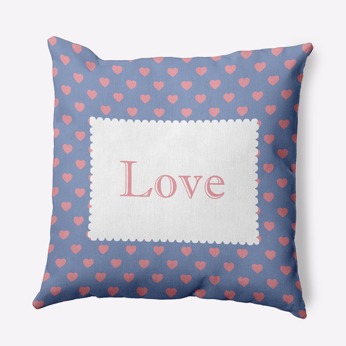 20" x 20" Simply Daisy Love Polyester Indoor/Outdoor Pillow, Cornflower Qty 1