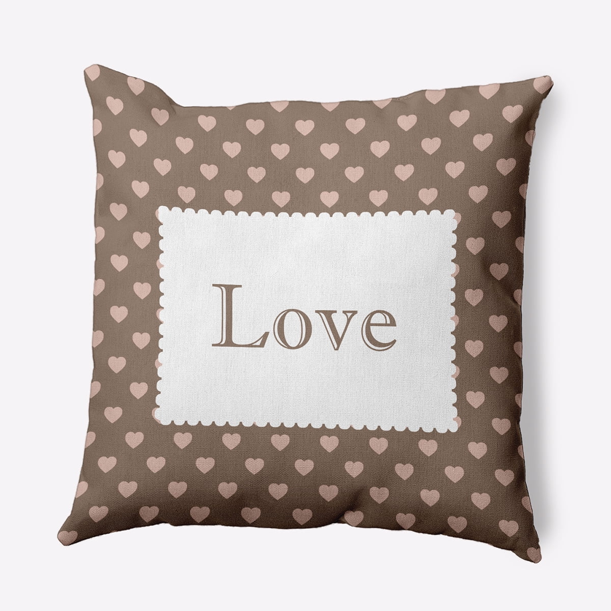 20" x 20" Simply Daisy Love Polyester Indoor/Outdoor Pillow, Ginger Snap Qty 1