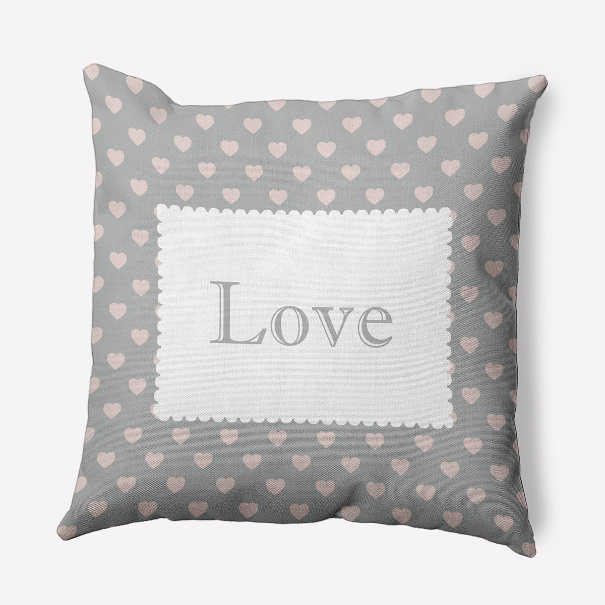 20" x 20" Simply Daisy Love Polyester Indoor/Outdoor Pillow, Lunar Qty 1