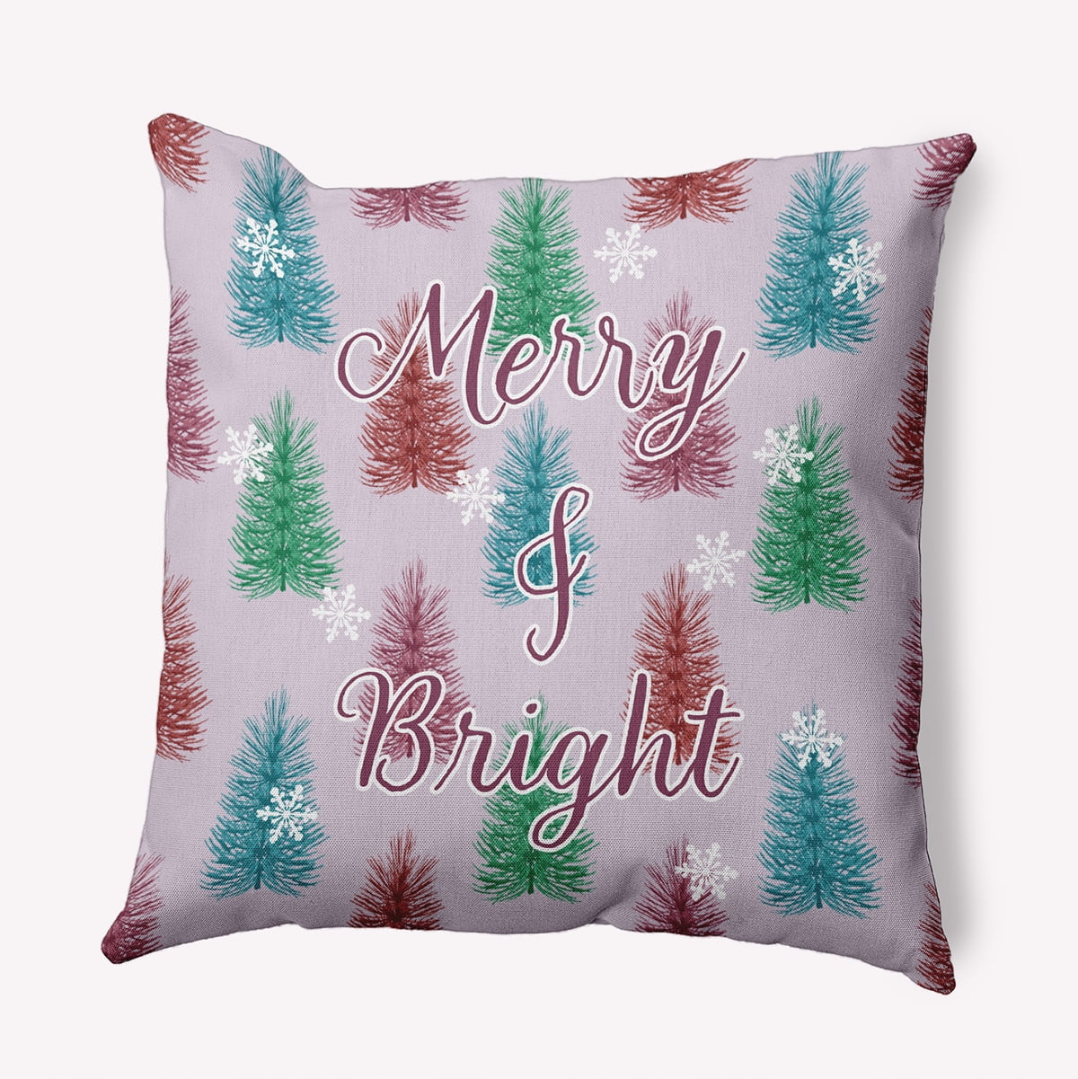 20" x 20" Simply Daisy Merry and Bright Polyester Accent Pillow, Light Purple Qty 1