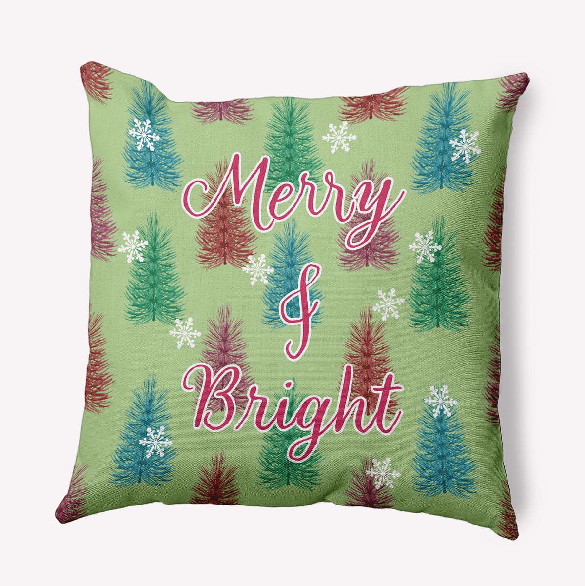 20" x 20" Simply Daisy Merry and Bright Polyester Indoor/Outdoor Pillow, Light Green Qty 1