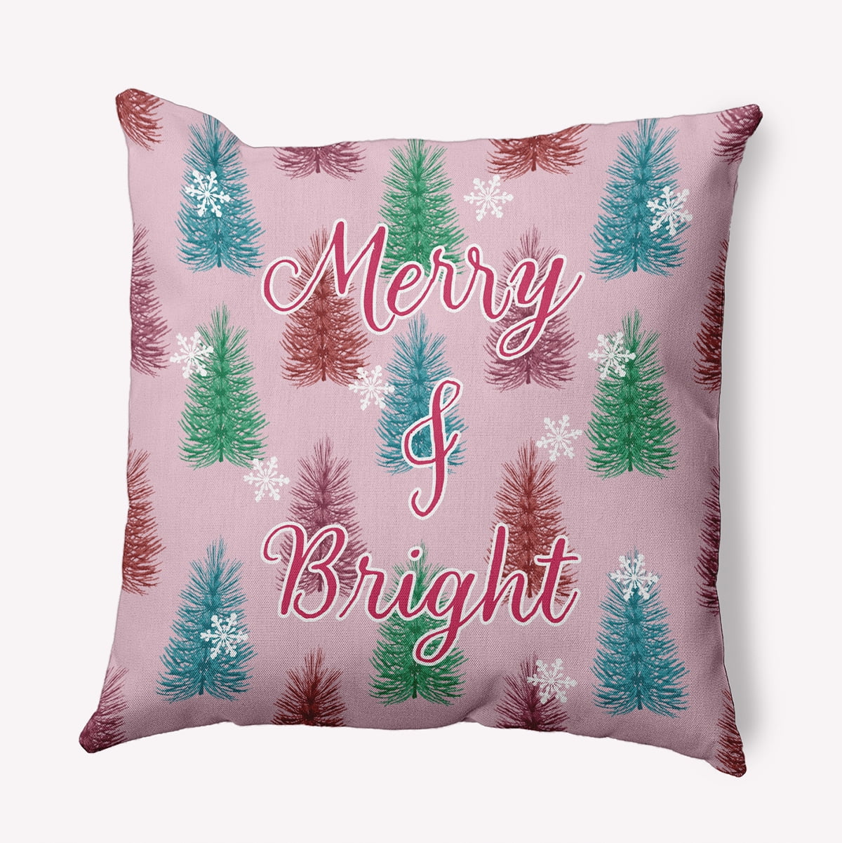 20" x 20" Simply Daisy Merry and Bright Polyester Indoor/Outdoor Pillow, Light Pink Qty 1
