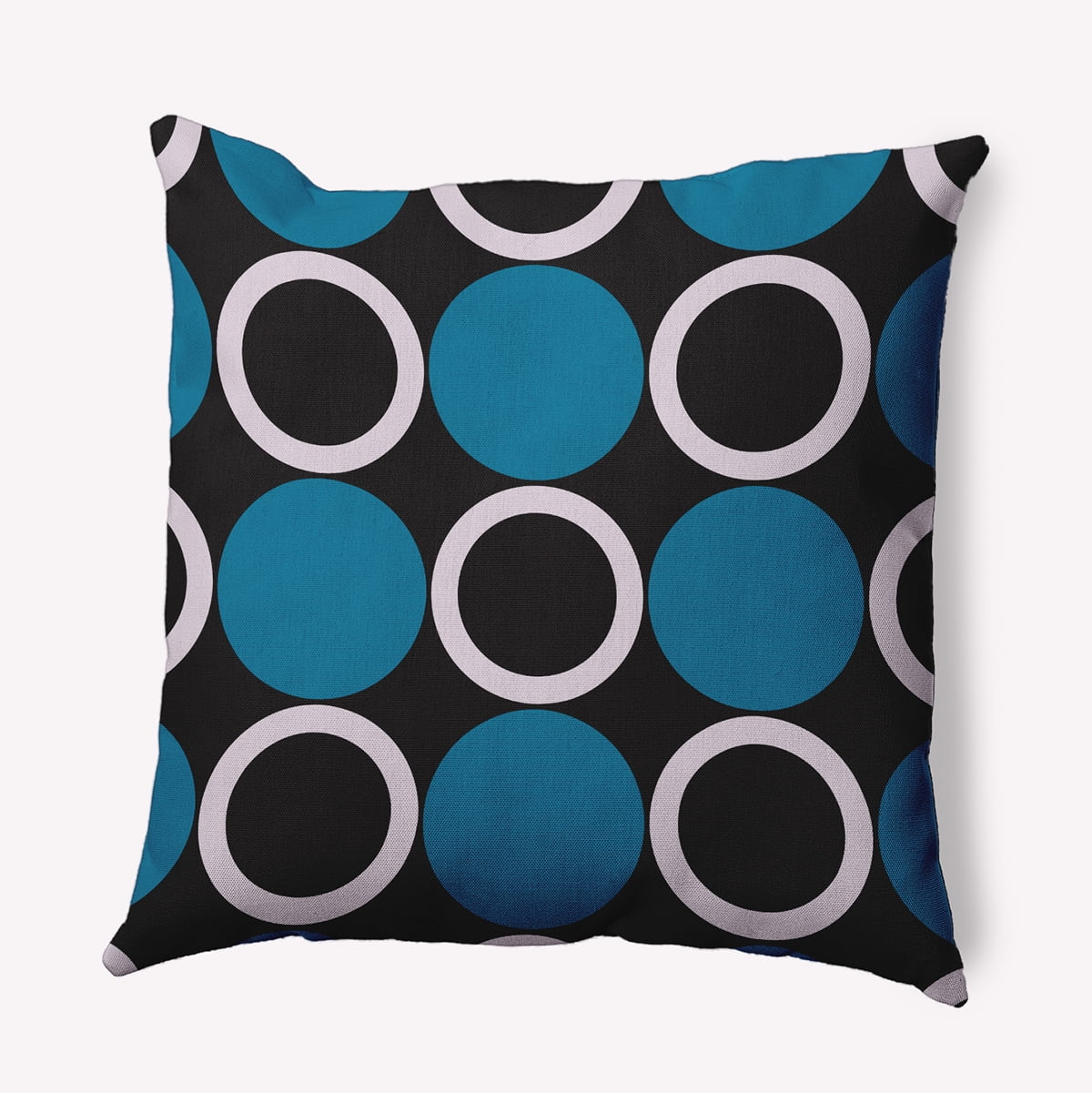 20" x 20" Simply Daisy Mod Circles Polyester Indoor/Outdoor Pillow, Unreal Teal Qty 1