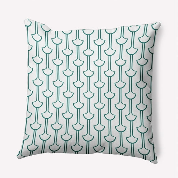 20" x 20" Simply Daisy Modern Ginko Polyester Indoor/Outdoor Pillow, Teal Qty 1