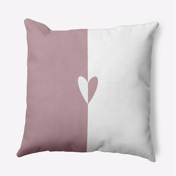 20" x 20" Simply Daisy Modern Heart Polyester Accent Pillow, Romantic Purple Qty 1