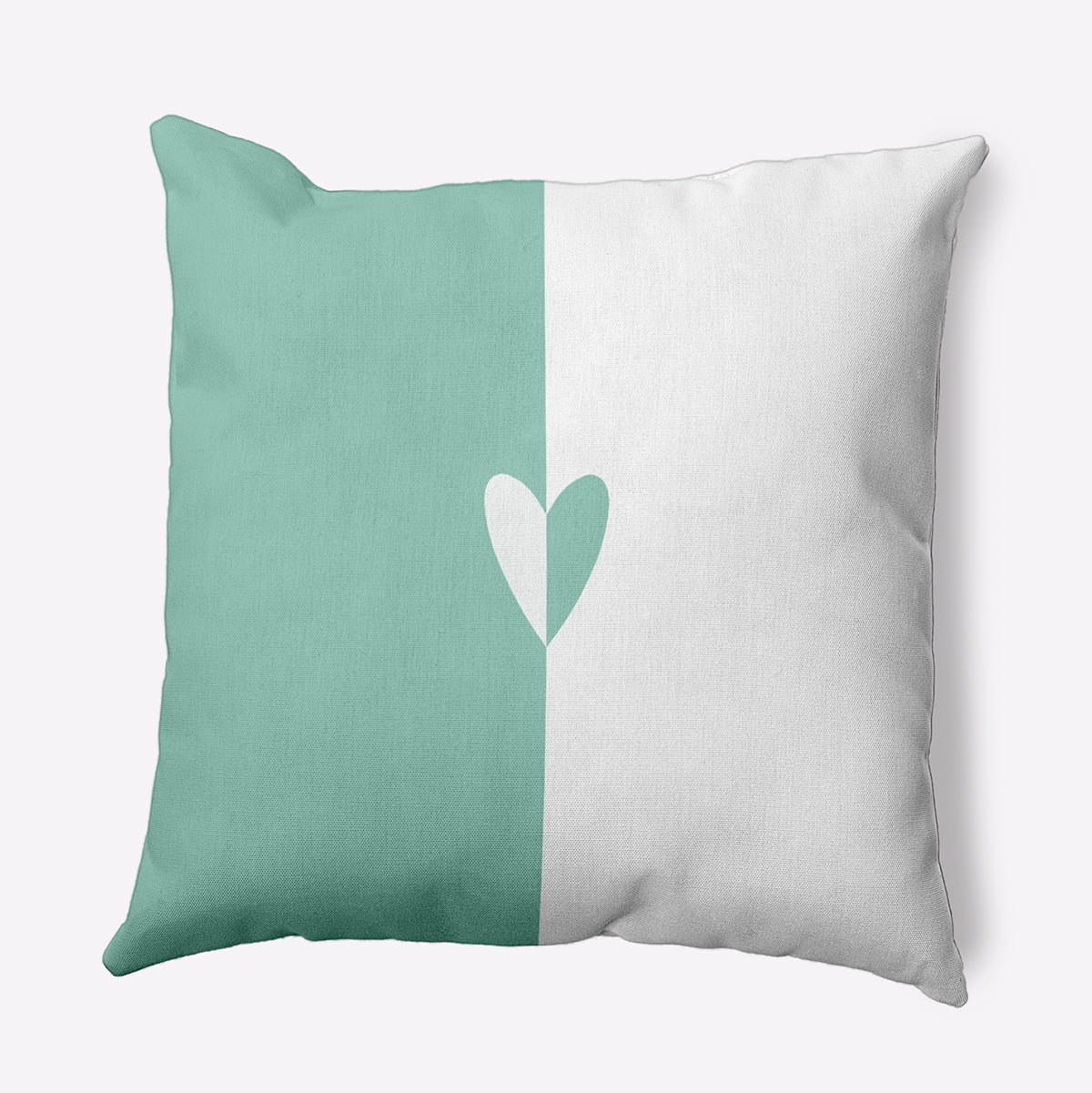 20" x 20" Simply Daisy Modern Heart Polyester Indoor/Outdoor Pillow, Spring Green Qty 1