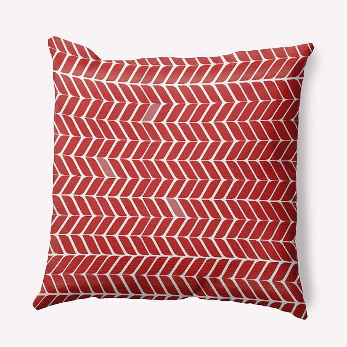 20" x 20" Simply Daisy Modern Leaf Pattern Polyester Indoor/Outdoor Pillow, Berry Red Qty 1