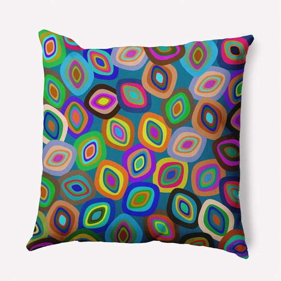 20" x 20" Simply Daisy Modern Leaf Pile Polyester Indoor/Outdoor Pillow, Multi Qty 1