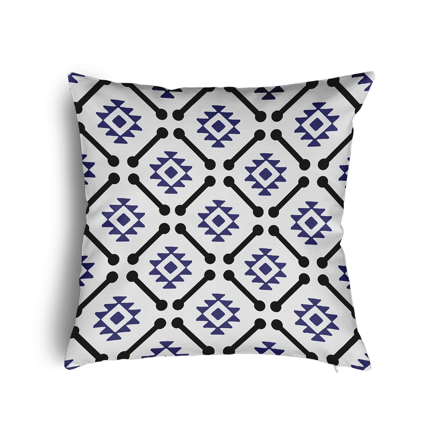 20" x 20" Simply Daisy Modern Tribal Pattern Poly Pillow with Zipper, Purplish Blue Qty 1