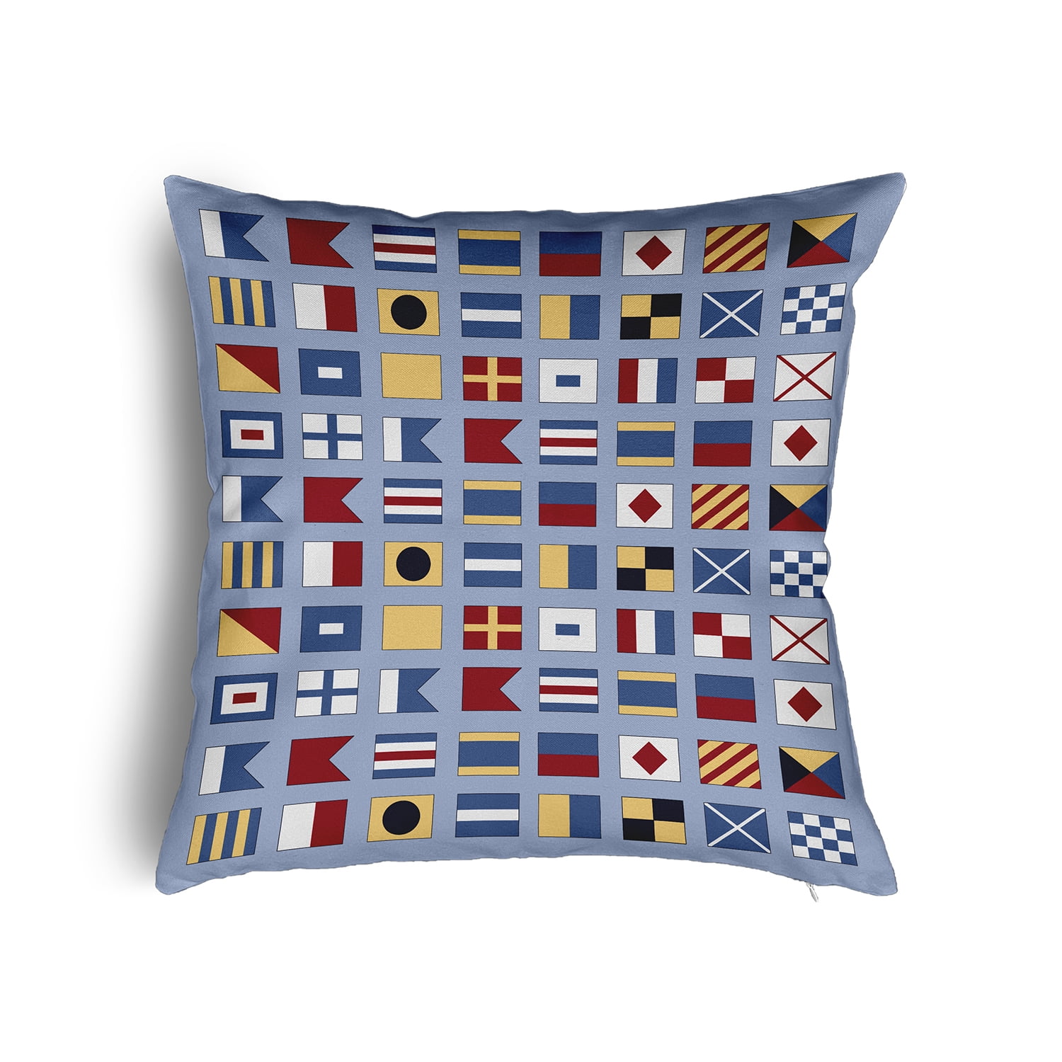 20" x 20" Simply Daisy Nautical Flags Poly Pillow with Zipper, Peri Qty 1