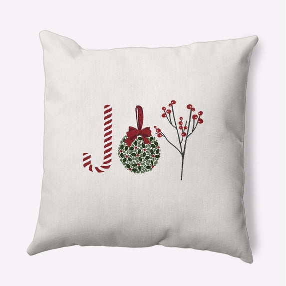 20" x 20" Simply Daisy Oh Joy! Polyester Accent Pillow, Ivory (1 Count)