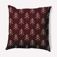 thumbnail image 1 of 20" x 20" Simply Daisy Patterned Trees Winter Polyester Indoor/Outdoor Pillow, Christmas Burgandy Qty 1, 1 of 3
