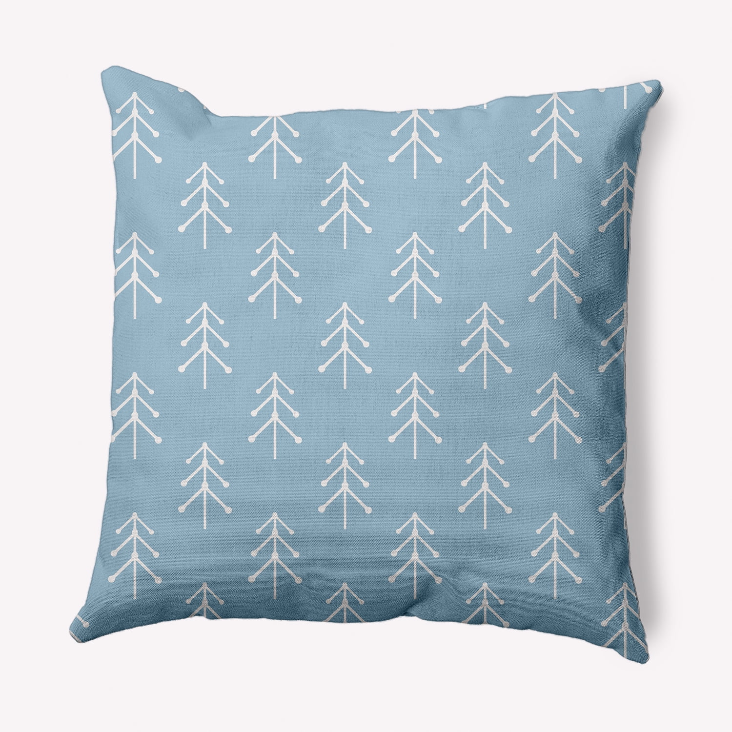 20" x 20" Simply Daisy Patterned Trees Winter Polyester Indoor/Outdoor Pillow, Ice Qty 1