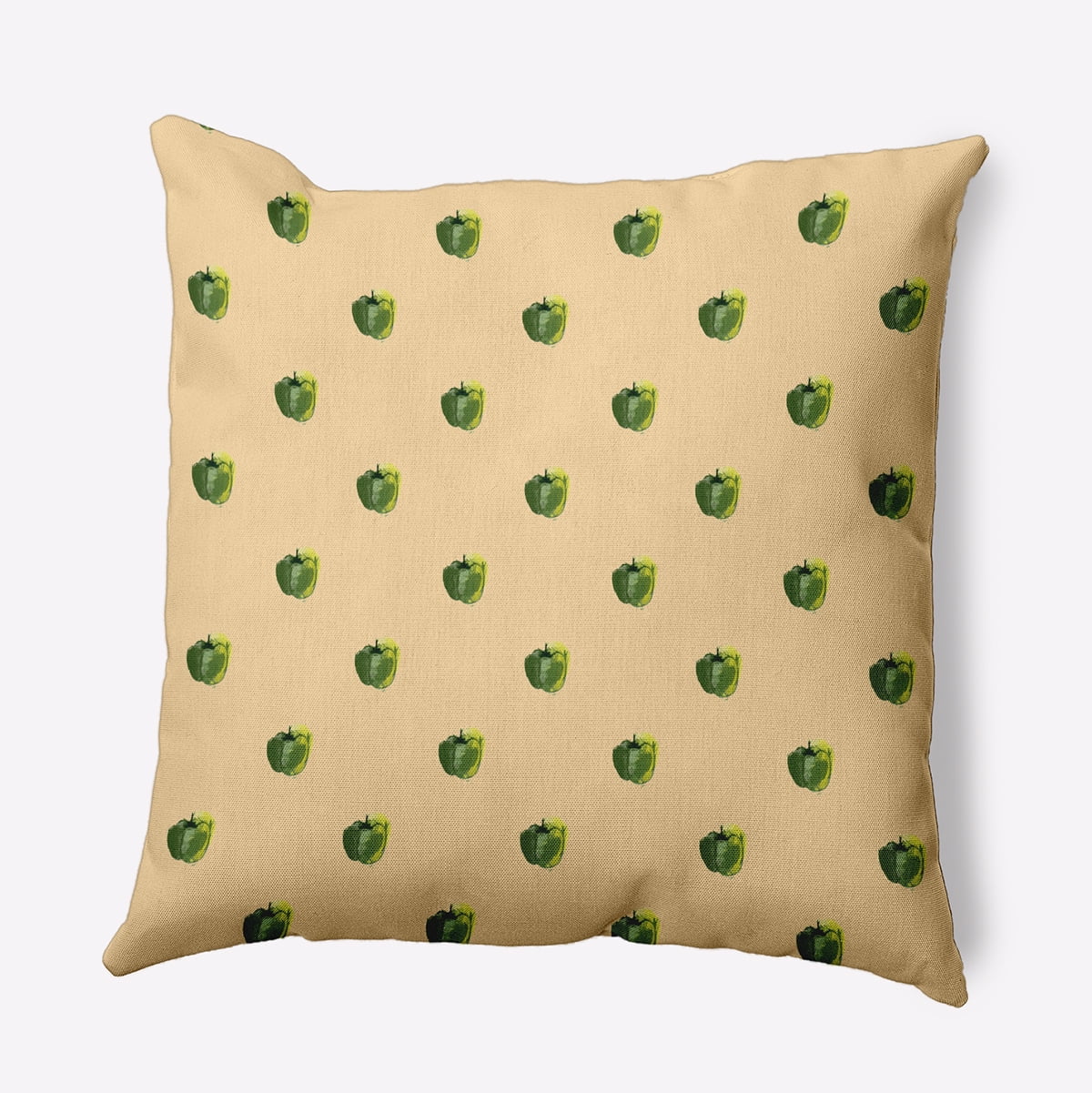20" x 20" Simply Daisy Peppers Pattern Polyester Accent Pillow, Corn Stalk Qty 1