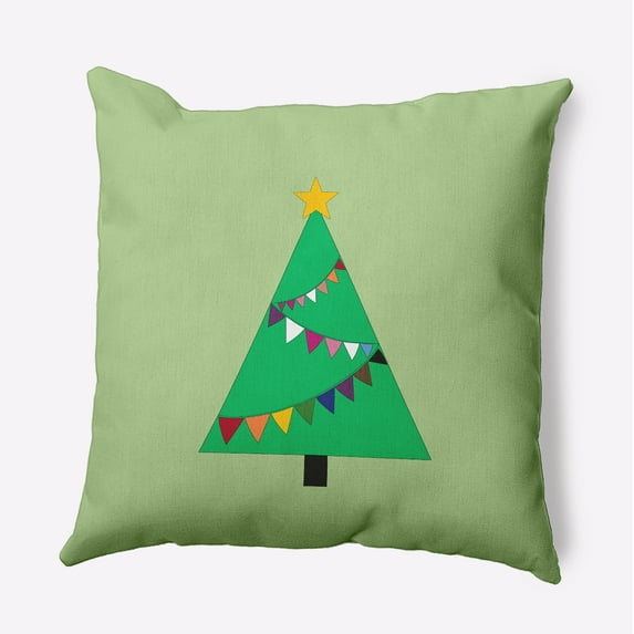 20" x 20" Simply Daisy Pride Garland Tree Polyester Indoor/Outdoor Pillow, Light Green Qty 1