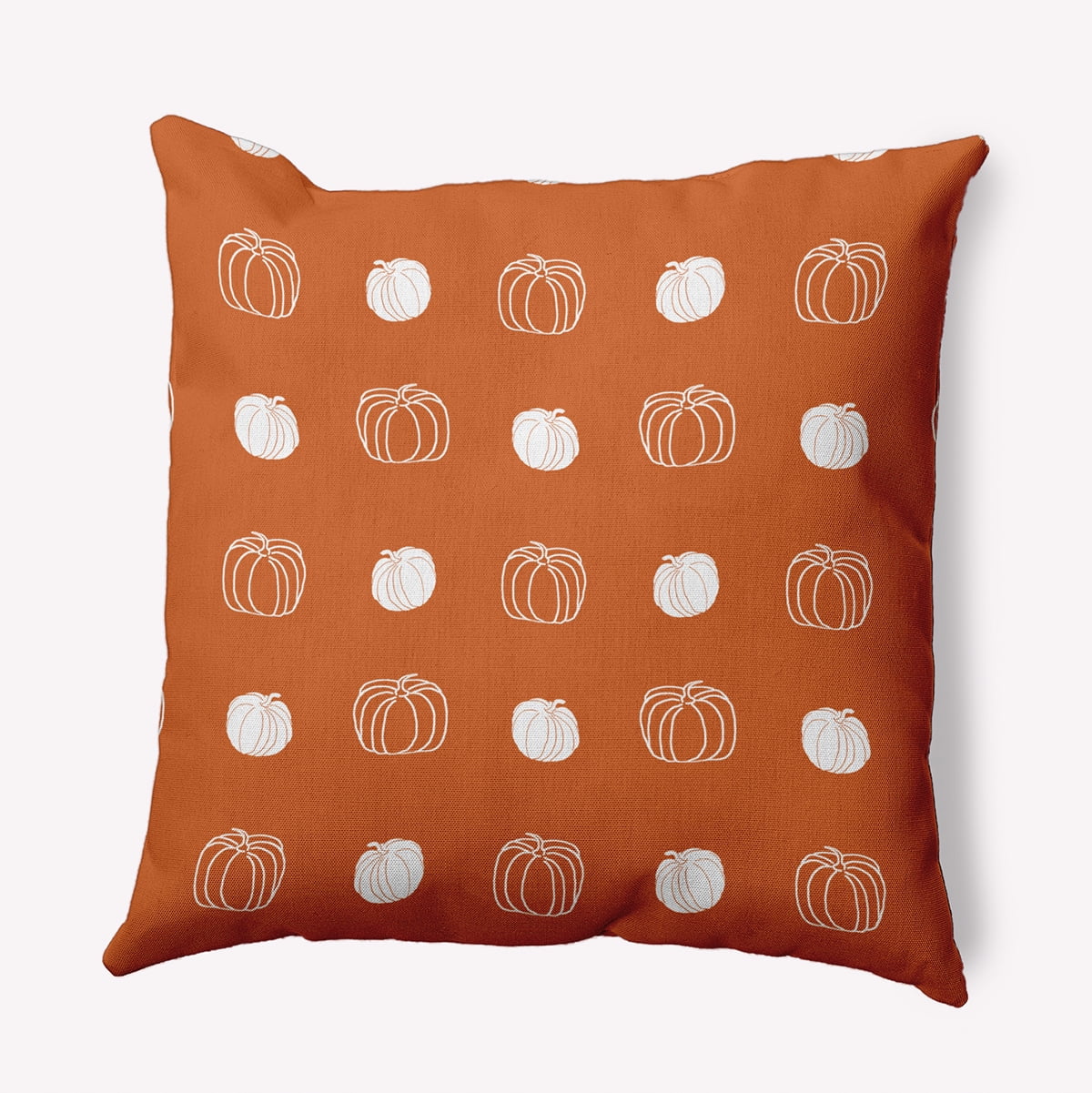 20" x 20" Simply Daisy Pumpkin Pattern Polyester Accent Pillow, Dusty Orange Qty 1