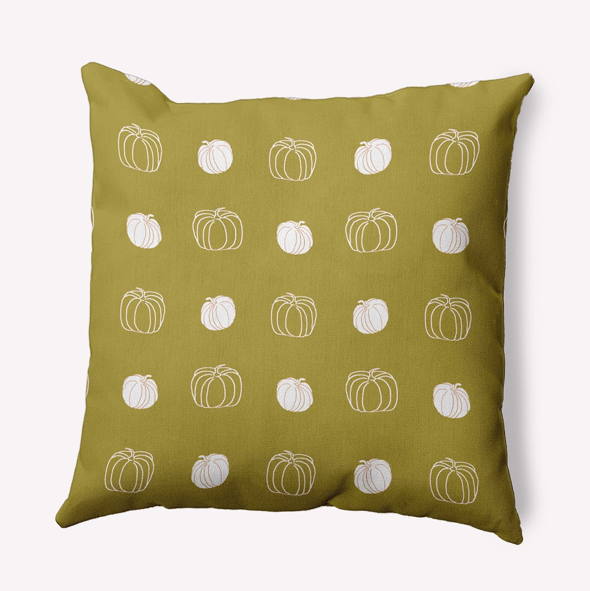 20" x 20" Simply Daisy Pumpkin Pattern Polyester Accent Pillow, Muted Gold Qty 1