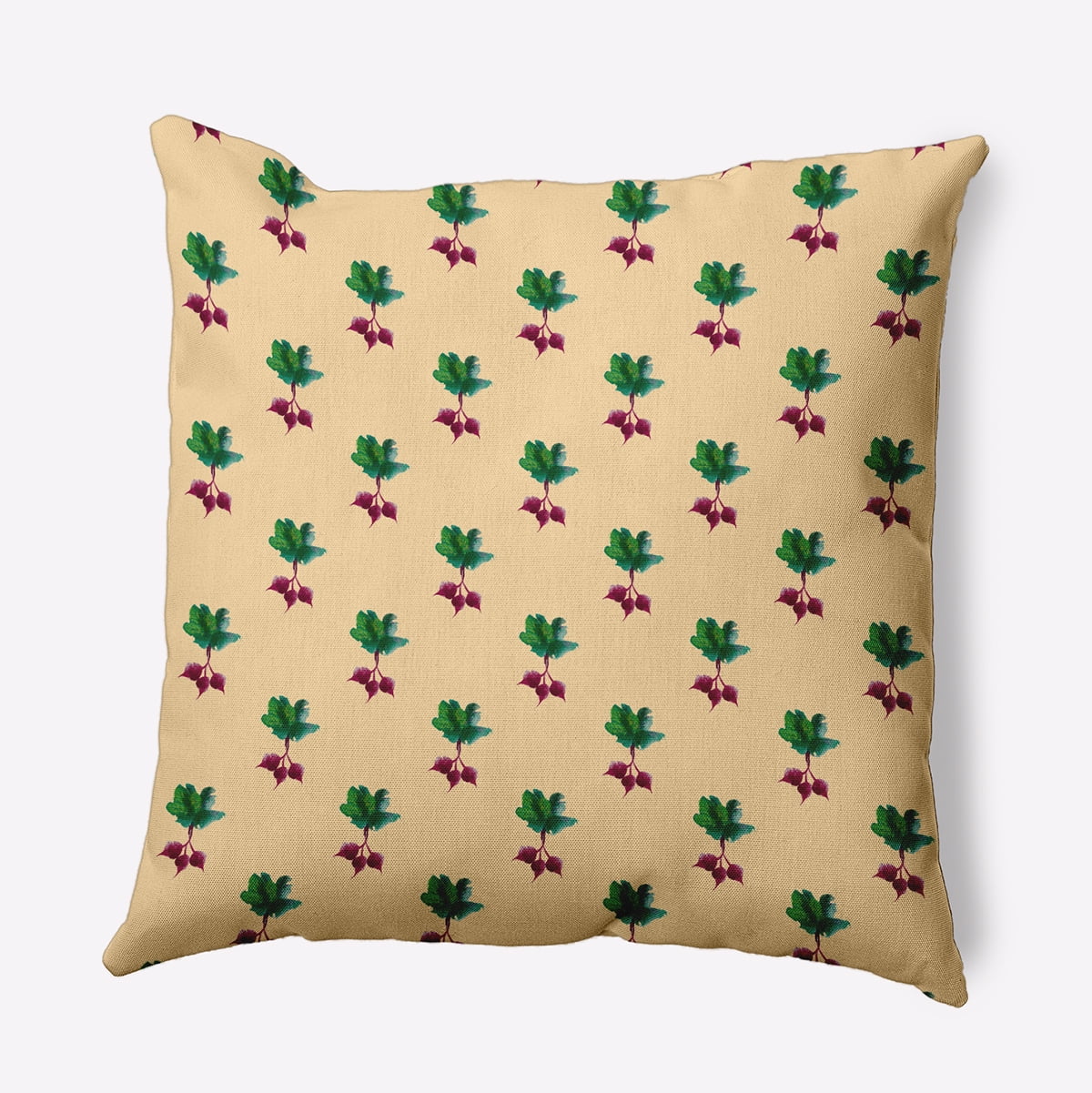 20" x 20" Simply Daisy Radishes Pattern Polyester Indoor/Outdoor Pillow, Corn Stalk Qty 1