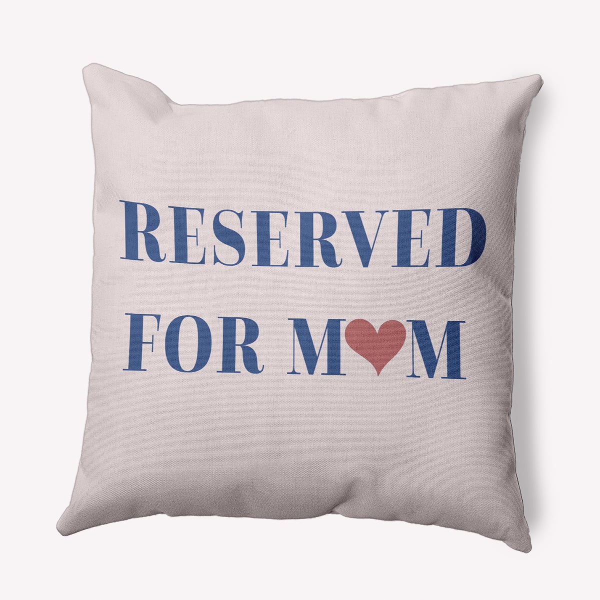 20" x 20" Simply Daisy Reserved for Mom Word Pillow Indoor/Outdoor Pillow, Nautical Navy Qty 1