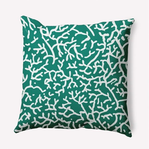 20" x 20" Simply Daisy Seaweed Indoor/Outdoor Pillow, Kelly Green Qty 1
