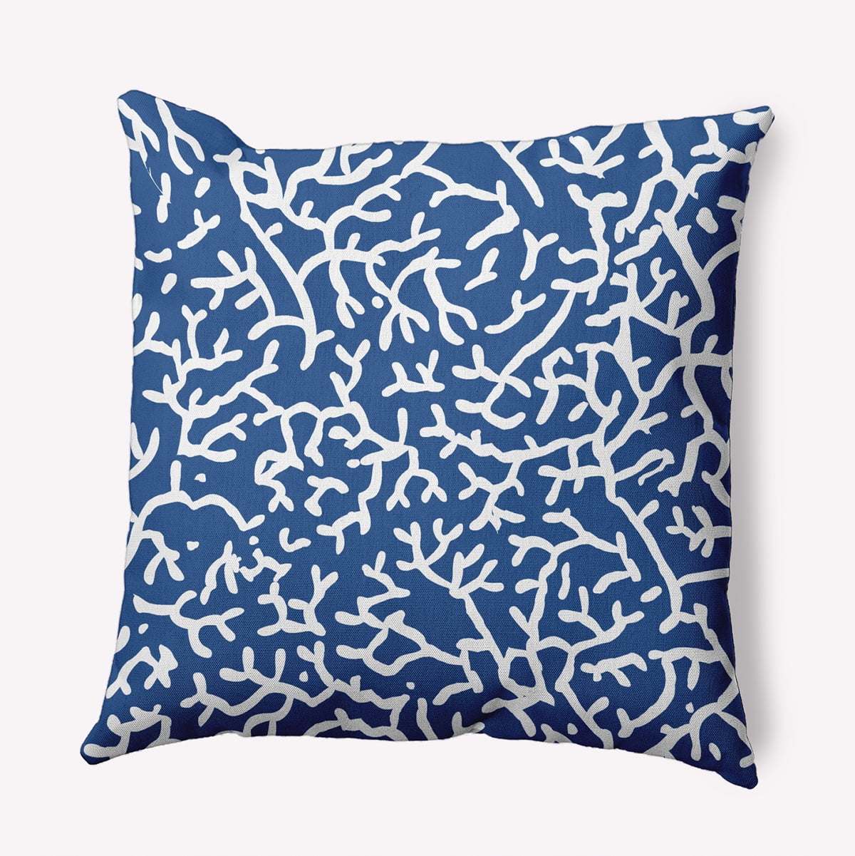 20" x 20" Simply Daisy Seaweed Indoor/Outdoor Pillow, Nautical Navy Qty 1