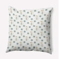 thumbnail image 1 of 20" x 20" Simply Daisy Snow Men In Snowstorm Polyester Indoor/Outdoor Pillow, Blustone Green Qty 1, 1 of 3