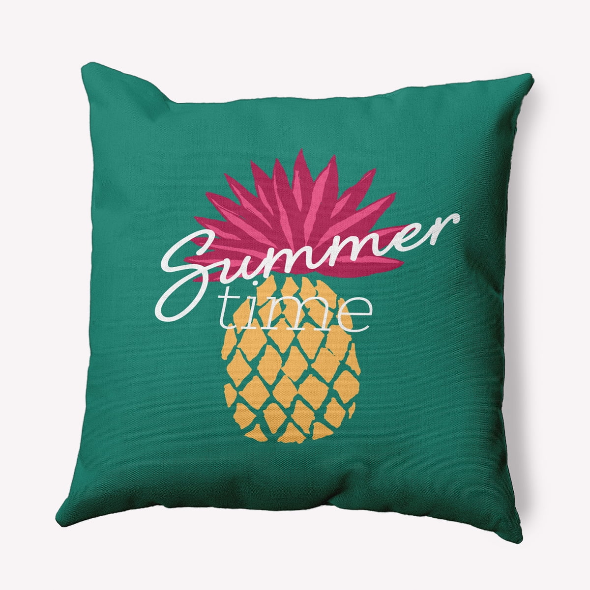 20" x 20" Simply Daisy Summer Time Pineapple Indoor/Outdoor Pillow, Kelly Green Qty 1