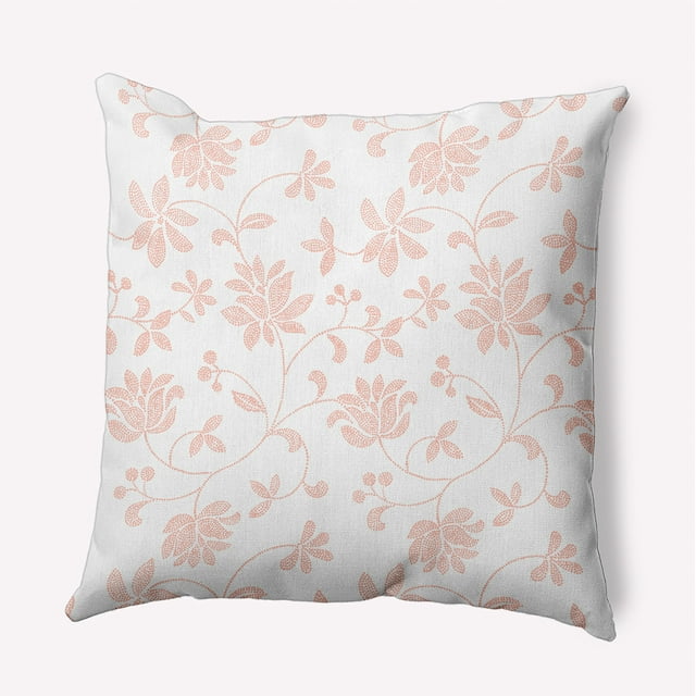 20" x 20" Simply Daisy Traditional Floral Polyester Accent Pillow, Blush Qty 1