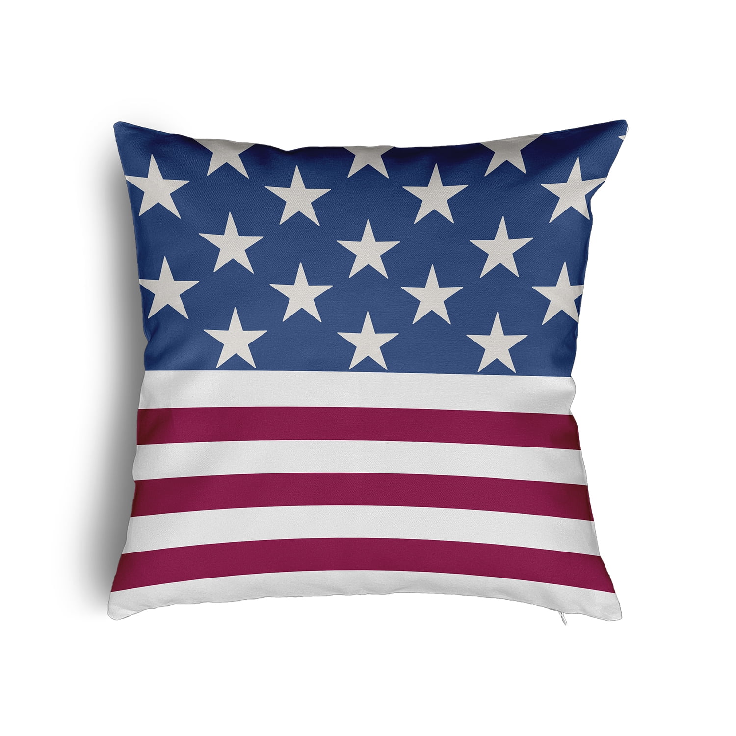 20" x 20" Simply Daisy USA Flag Poly Pillow with Zipper, Nautical Navy Qty 1