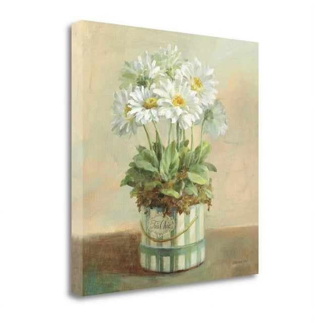 20" x 20" Tres Chic Daisies By Danhui Nai - Print on Canvas Fabric Multi-Color