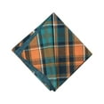 thumbnail image 1 of Troy Green & Orange Plaid 100% Cotton Cloth Napkin Set of 6, 1 of 5