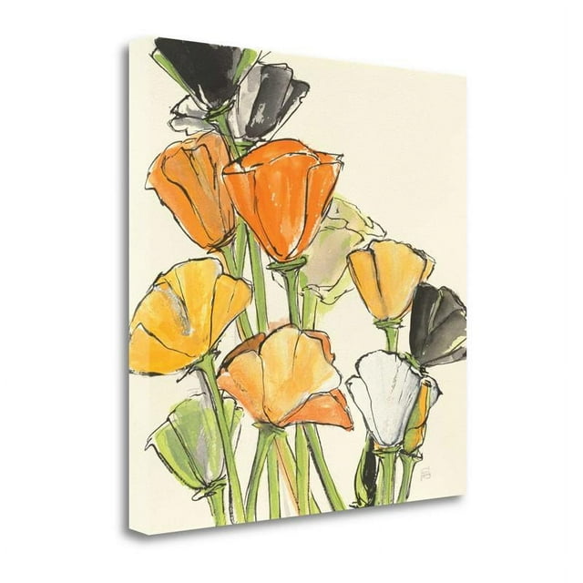 20" x 20" Wild Bouquet I By Chris Paschke - Print on Canvas Fabric Multi-Color