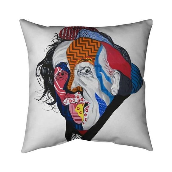 20 x 20 in. Abstract Albert Einstein-Double Sided Print Indoor Pillow