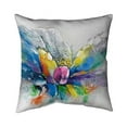 thumbnail image 1 of 20 x 20 in. Abstract Flower with Newspaper-Double Sided Print Outdoor Pillow Cover, 1 of 1
