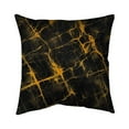 thumbnail image 1 of 20 x 20 in. Black & Gold Marble-Double Sided Print Indoor Pillow, 1 of 1
