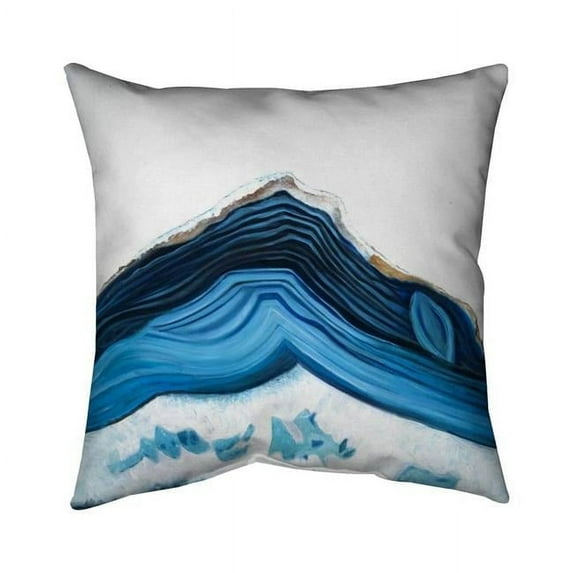 20 x 20 in. Blue Geode Profile-Double Sided Print Indoor Pillow