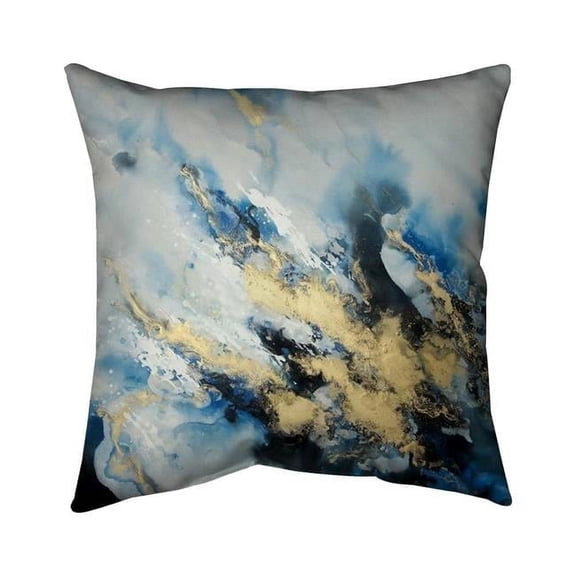 20 x 20 in. Blue Marble-Double Sided Print Indoor Pillow
