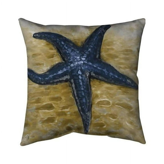 20 x 20 in. Blue Starfish-Double Sided Print Indoor Pillow