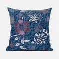 thumbnail image 1 of 20 x 20 in. Checkerboard & Flowers Broadcloth Indoor & Outdoor Blown & Closed Pillow - Grey, Brown & White, 1 of 1