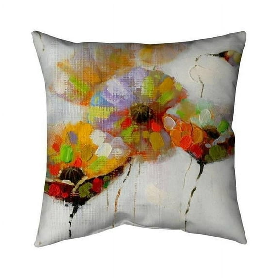 20 x 20 in. Color Dotted Flowers-Double Sided Print Indoor Pillow