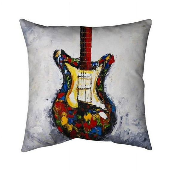 20 x 20 in. Colorful Guitar-Double Sided Print Indoor Pillow Cover