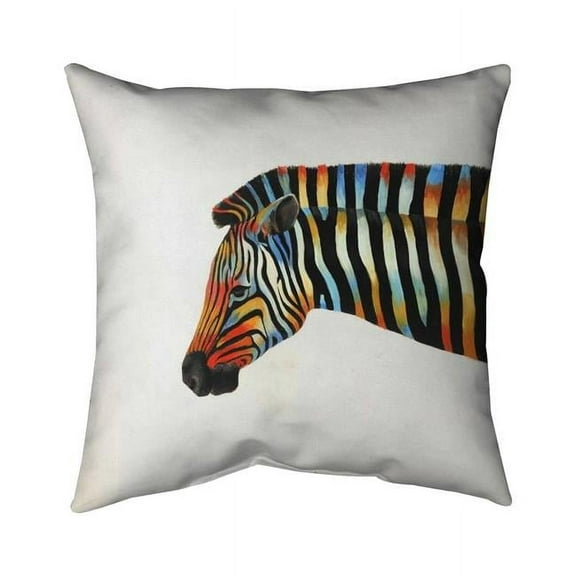 20 x 20 in. Colorful Zebra-Double Sided Print Indoor Pillow