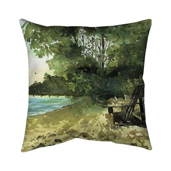 20 x 20 in. Day At The Lake-Double Sided Print Outdoor Pillow Cover