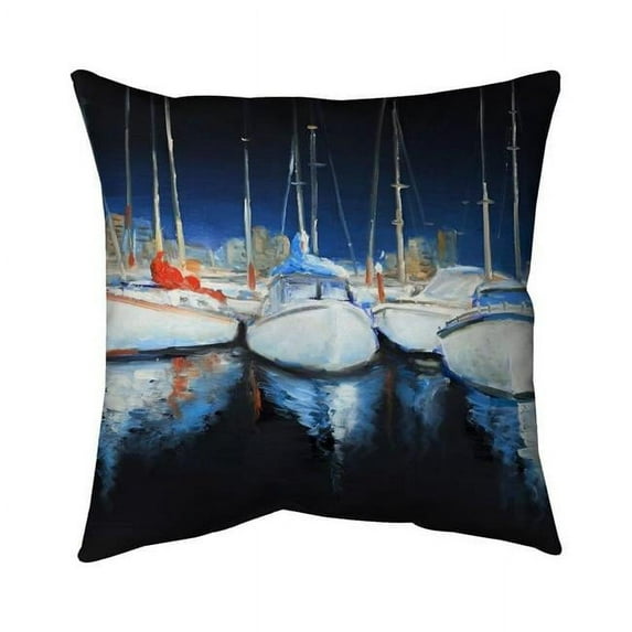 20 x 20 in. Evening At The Marina-Double Sided Print Indoor Pillow
