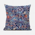 thumbnail image 1 of 20 x 20 in. Flying Floral Paisley Broadcloth Indoor & Outdoor Zippered Pillow - Purple, Red & Blue, 1 of 1