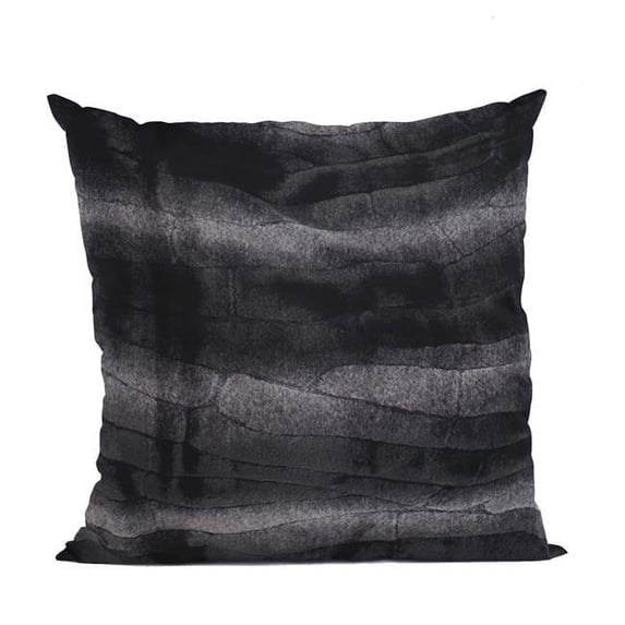 20 x 20 in. Furever Animal Faux Fur Luxury Throw Pillow, Black Graphite